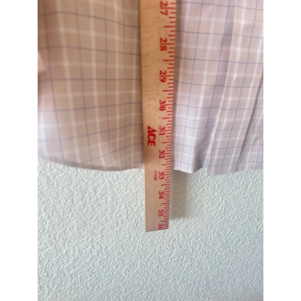 Brooks Brothers 346 Mens‎ Slim Fit Non Iron All Cotton Plaid Dress Shirt 17-6/7